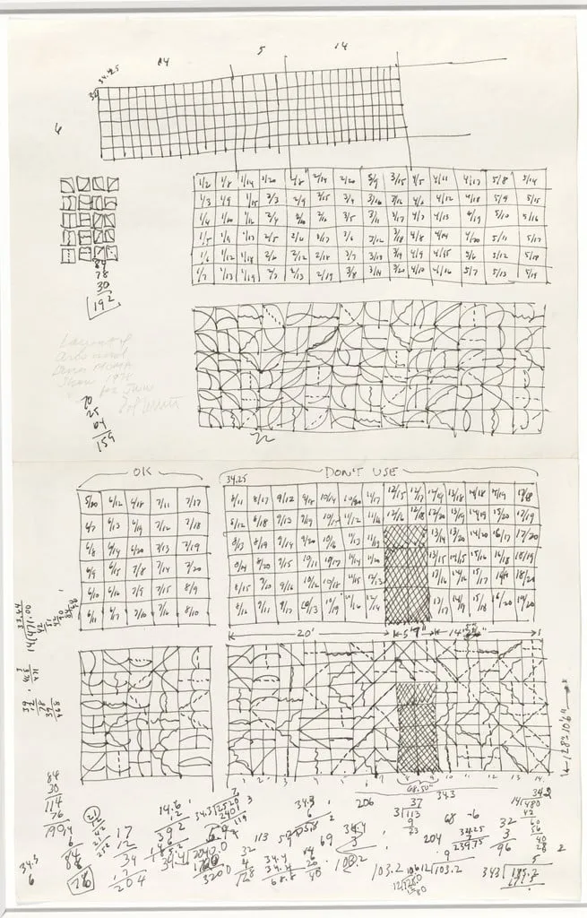 Untitled, by Sol LeWitt, ink, 1978