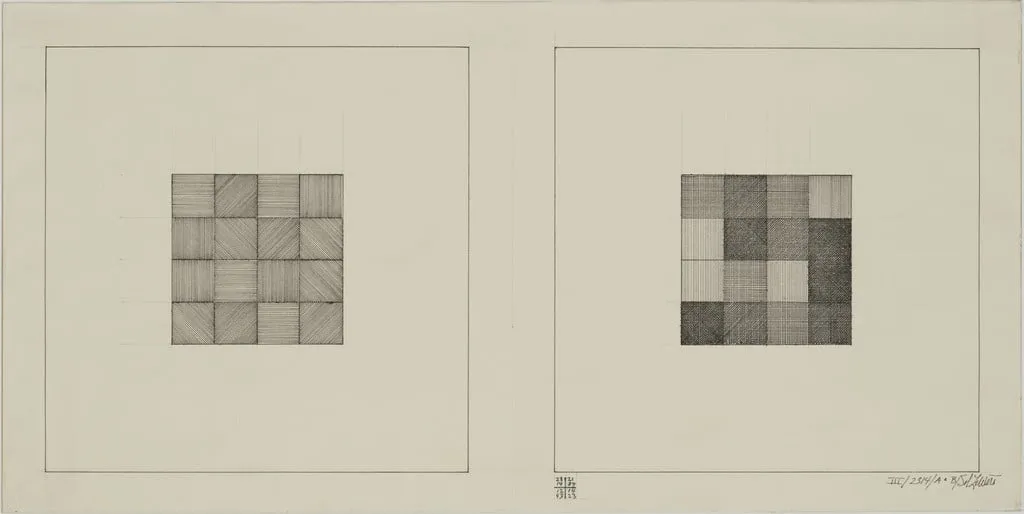 Untitled, by Sol LeWitt, graphite, 1969
