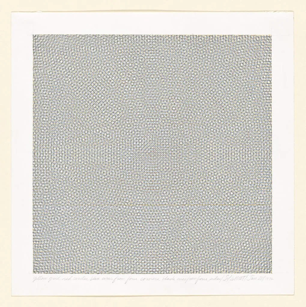 Untitled, by Sol LeWitt, graphite, 1972