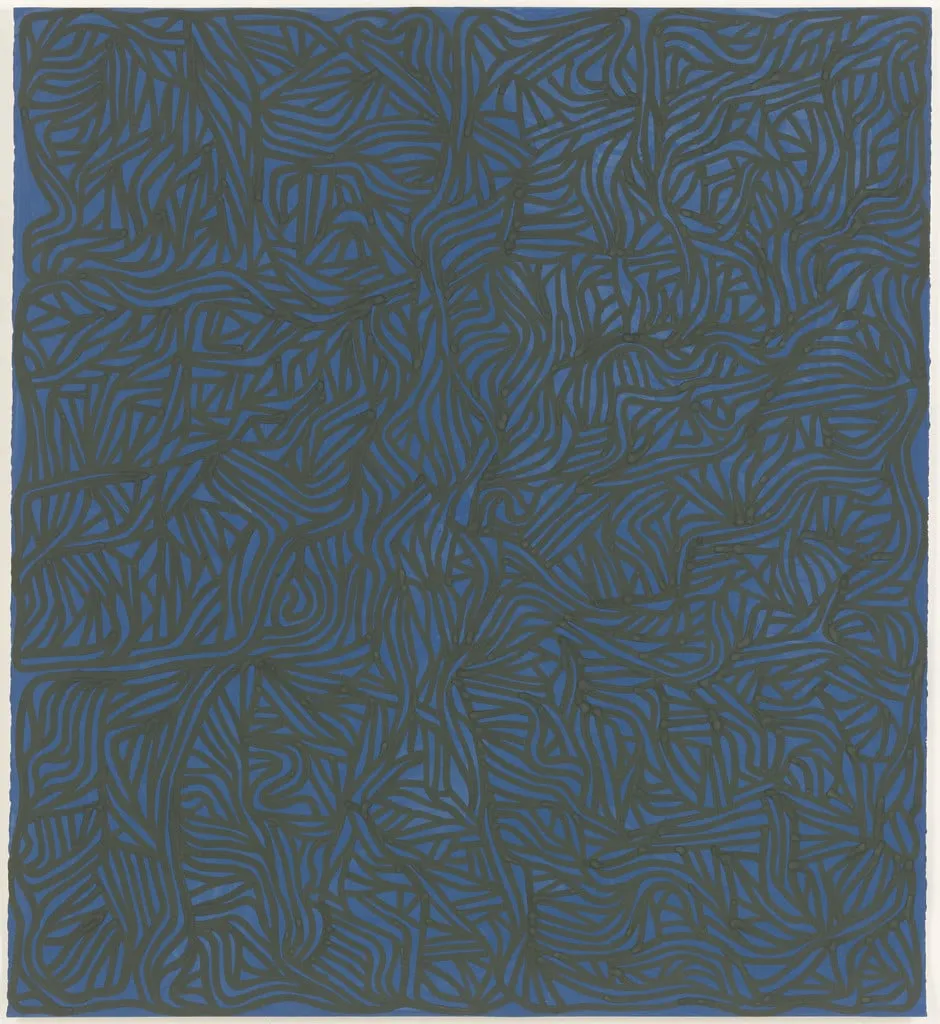 Untitled, by Sol LeWitt, gouache, 2000