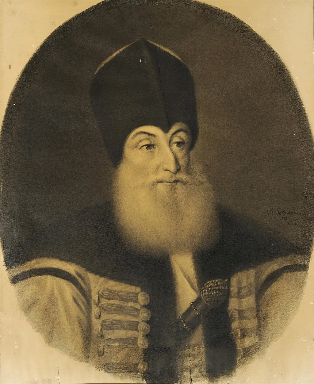 Προσωπογραφία του Αλεξάνδρου (Βόδα) Σούτσου, by Soldanesu St., unspecified, 1886