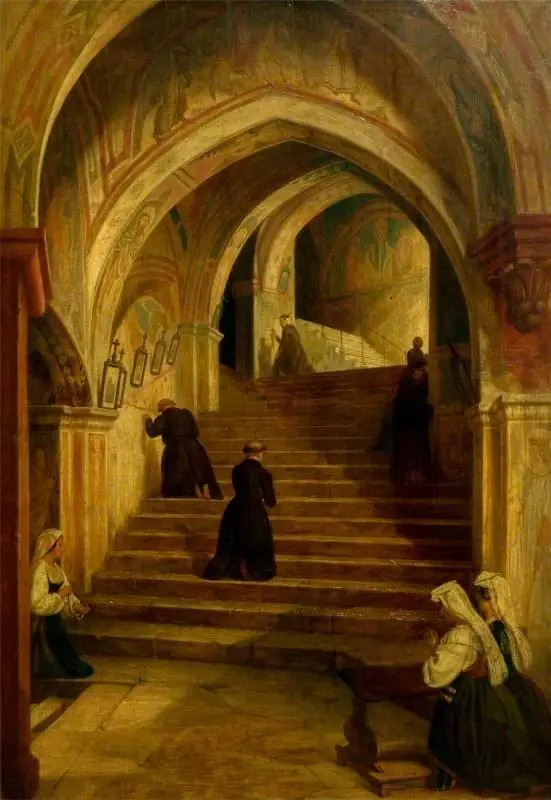 The Scala Santa at the Benedictine Monastery of Subiaco, near Rome, by Solomon Hart