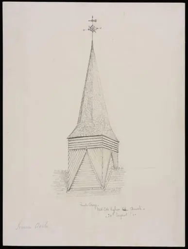 Bell cote, Foot Cray's Church, Kent, by Somers Clarke