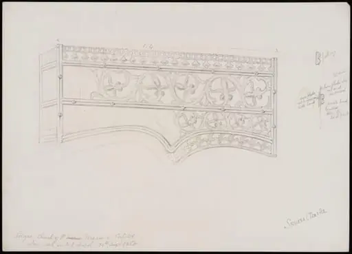 Details of ironwork in church of St. Maria in Capitol, Cologne, by Somers Clarke