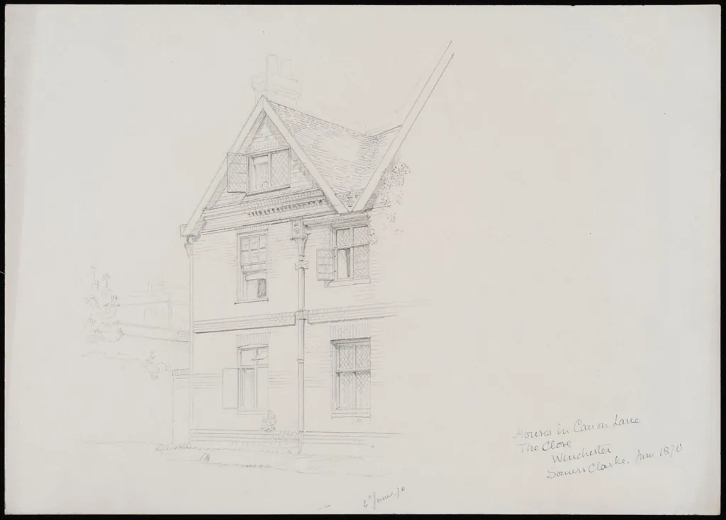 Houses in Canon Lane, The Close, Winchester, by Somers Clarke, 5
