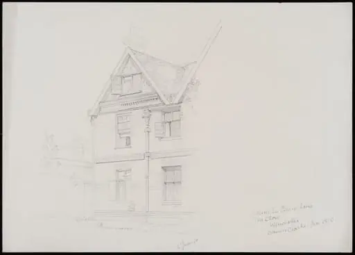 Houses in Canon Lane, The Close, Winchester, by Somers Clarke