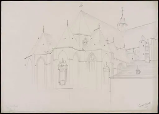 View of the Church of St. Michael, Ghent, from N.E., by Somers Clarke