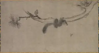 Squirrel on a Pine Branch, by Song Tian, 1504