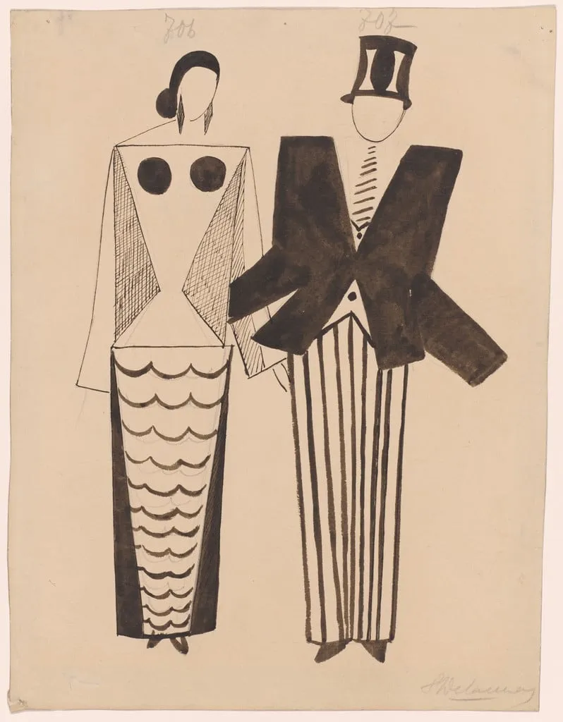 Untitled, by Sonia Delaunay, graphite, 1923
