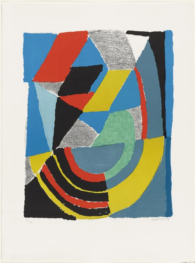 Untitled, by Sonia Delaunay, ink, 1972