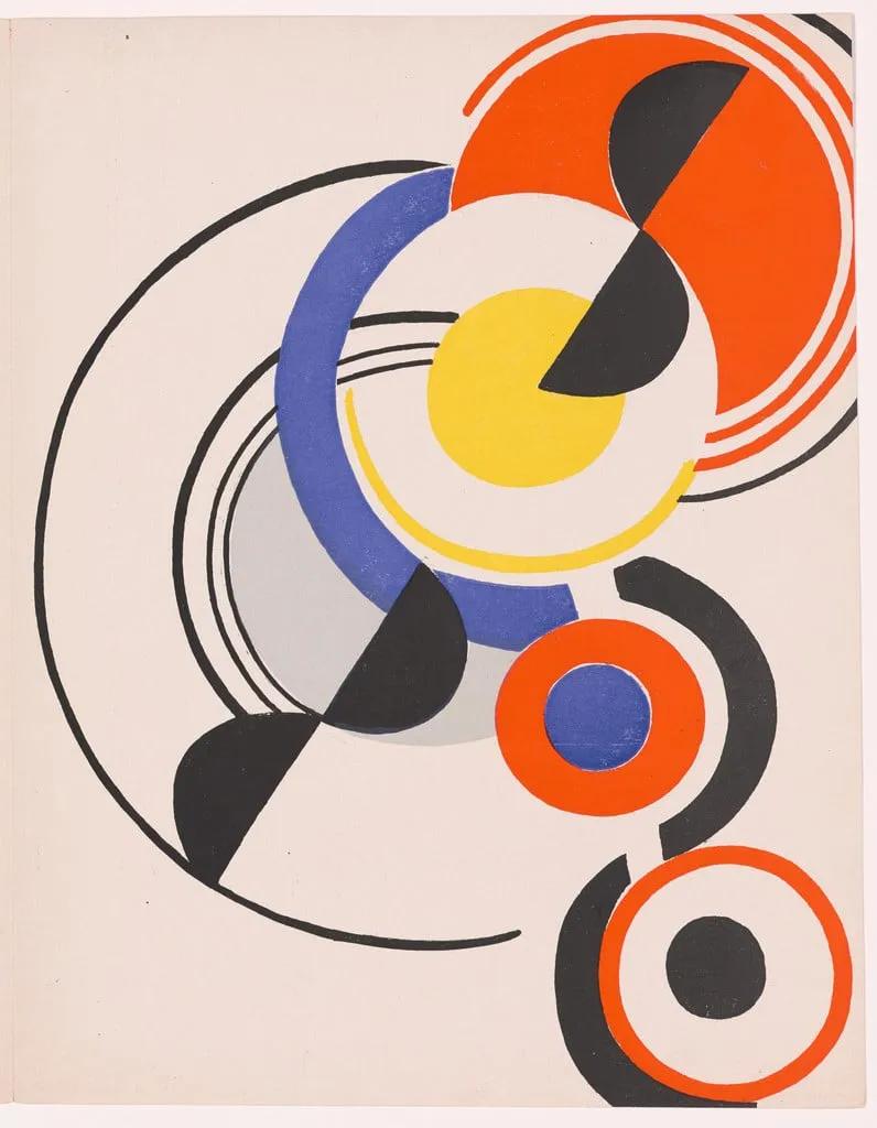 Untitled, by Sonia Delaunay, ink, 1942