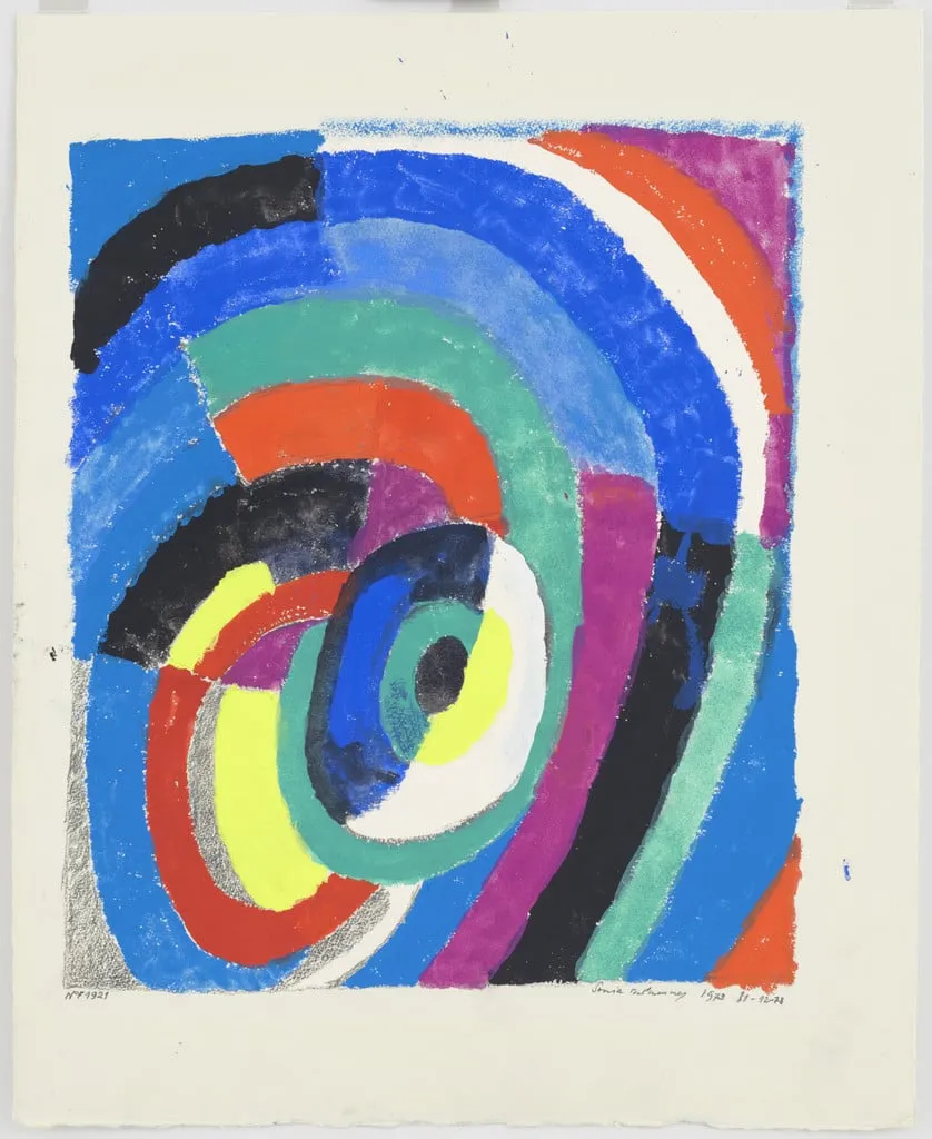 Untitled, by Sonia Delaunay, gouache, 1973