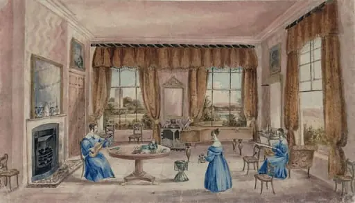 View of the Drawing Room, Woodton Hall, Norfolk