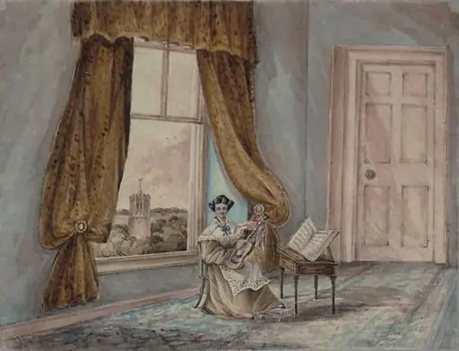 View of the Sitting Room, Woodton Hall, Norfolk, by Sophia Mary Yelloly