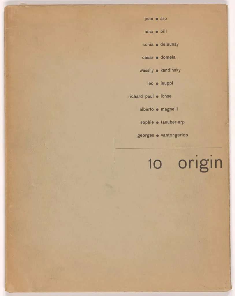 Untitled, by Sophie Taeuber-Arp, Alberto Magnelli, Richard Paul Lohse, Léo Leuppi, Vasily Kandinsky, Max Bill, Jean (Hans) Arp, Sonia Delaunay, César Domela-Nieuwenhuis, Various Artists Georges Vantongerloo, ink, 1942