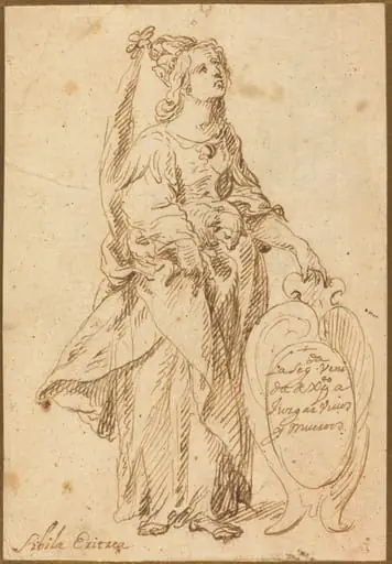 Eritrean Sibyl, by Spanish 17th Century