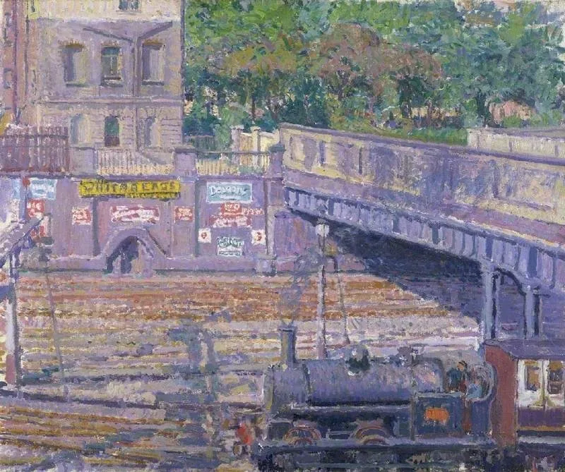 Nearing Euston Station, by Spencer Gore, oil, 1906