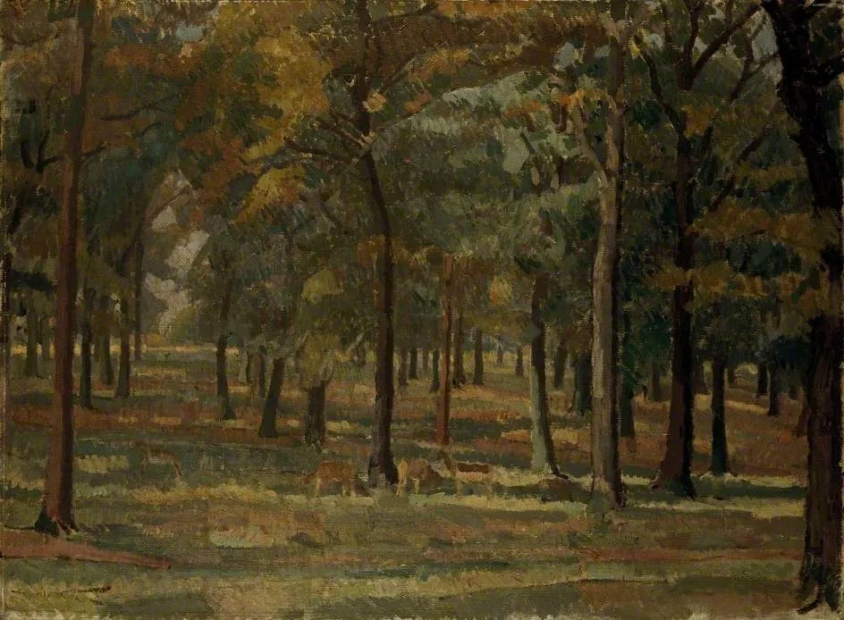 Richmond Park, by Spencer Gore, oil, 1914