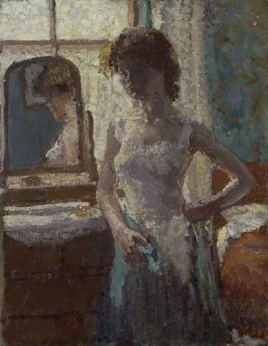 The green dress, by Spencer Gore, oil, 1908