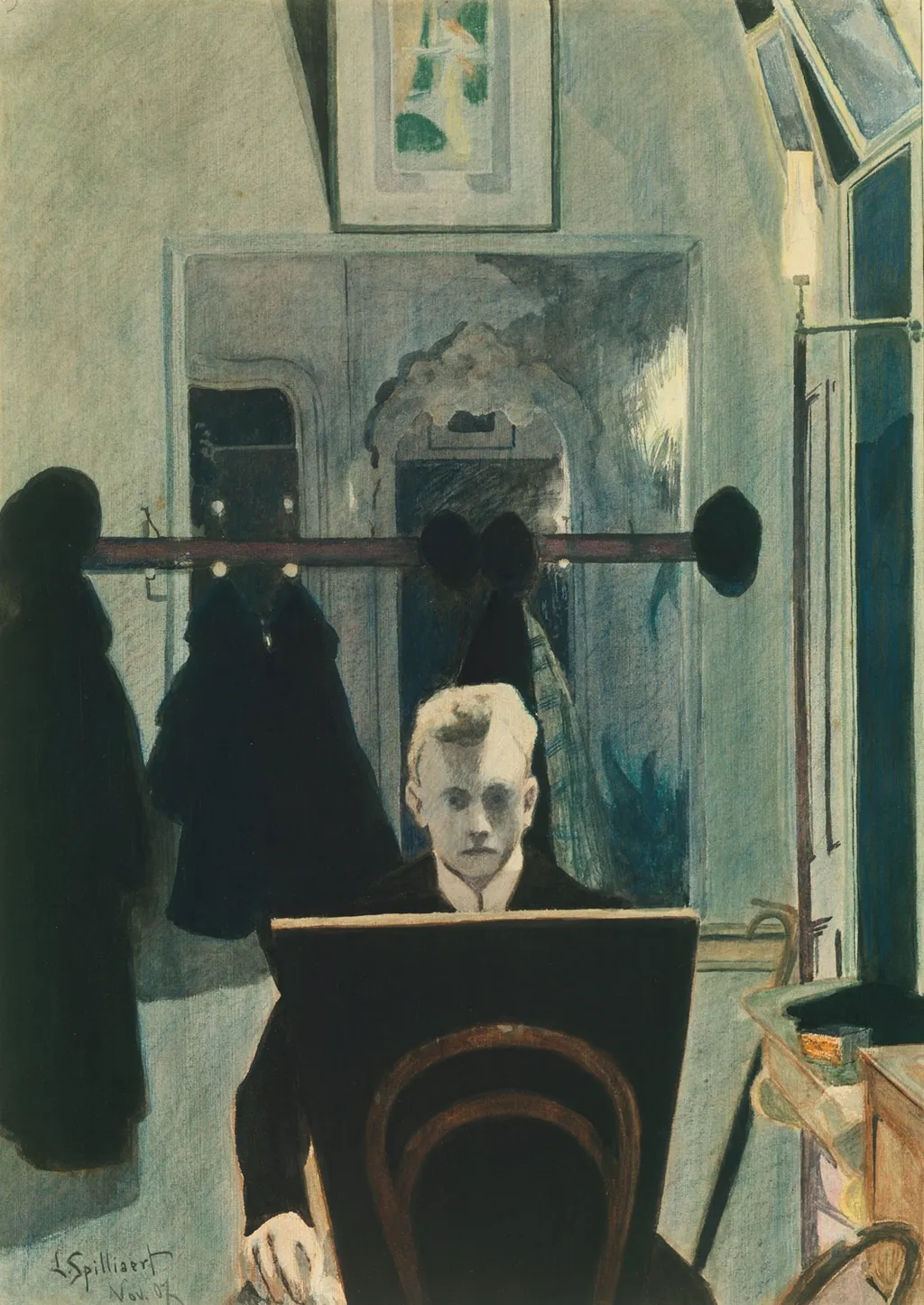 Self-Portrait, by Spilliaert, unspecified, 1907