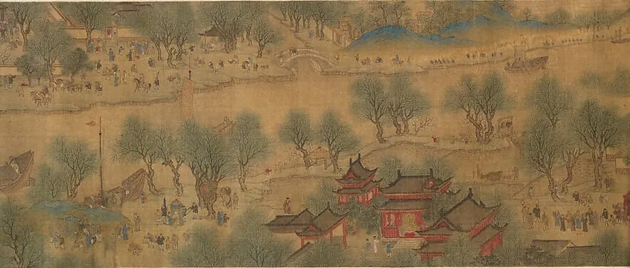 清 佚名 清明上河圖 卷|Spring Festival on the River, ink, 1749