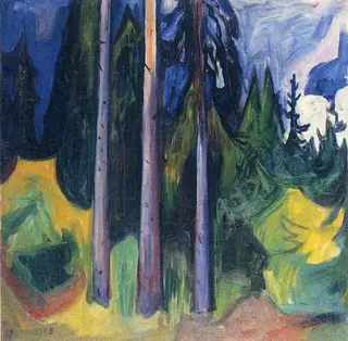 Spruce Forest, by Edvard Munch