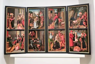 St Barbara Altarpiece [right wing]