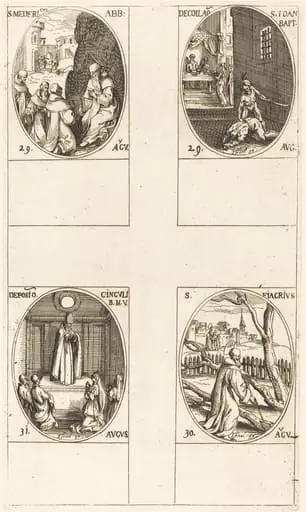 St. Mederic, Abbot; Beheading of John the Baptist; St. Fiacre; Festival of the Belt of the Virgin