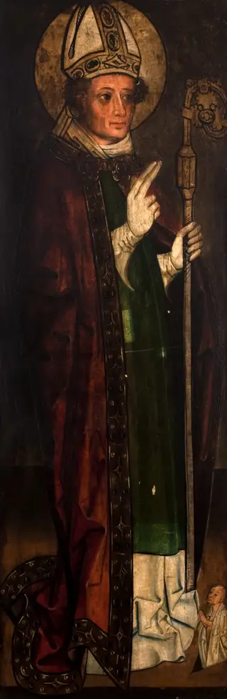 St Stanislaus (obverse); Archangel Gabriel from the Scene of the Annunciation (reverse). Wing of the altar retable from Snoza