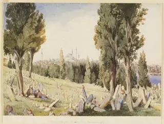 Stamboul from the Cemetery of Pera. Constantinople