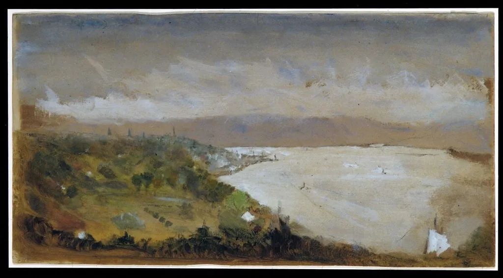 View of the Hudson River from the Catskills, by Stanford White, oil, 1874