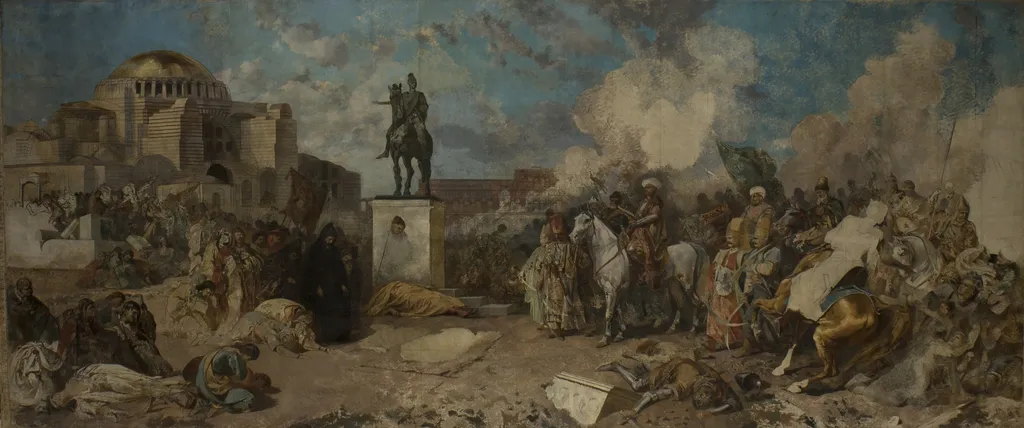 Entry of Sultan Mehmed II in Constantinople, by Stanisław Chlebowski, oil