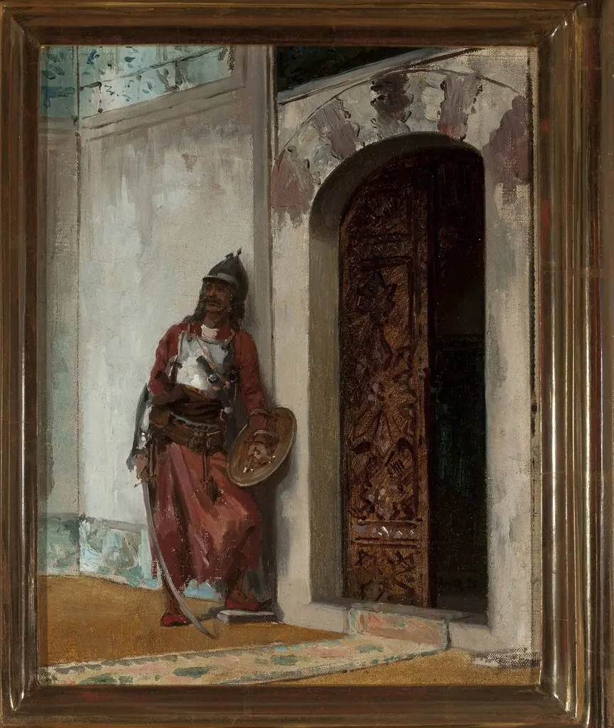 Guard at the entrance to the seraglio, by Stanisław Chlebowski