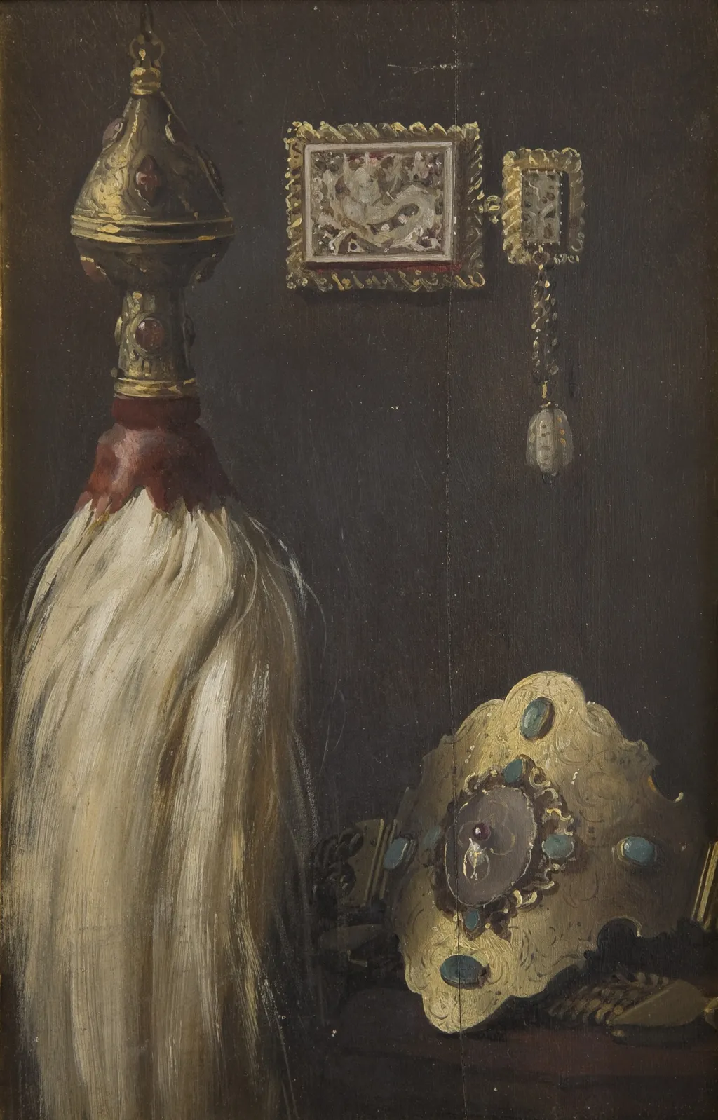 Study of a Turkish Horse-Tail Ensign and Nose-Band, by Stanisław Chlebowski, oil, 1869
