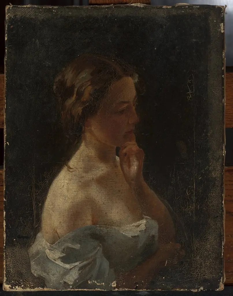 Study of a young woman, by Stanisław Chlebowski