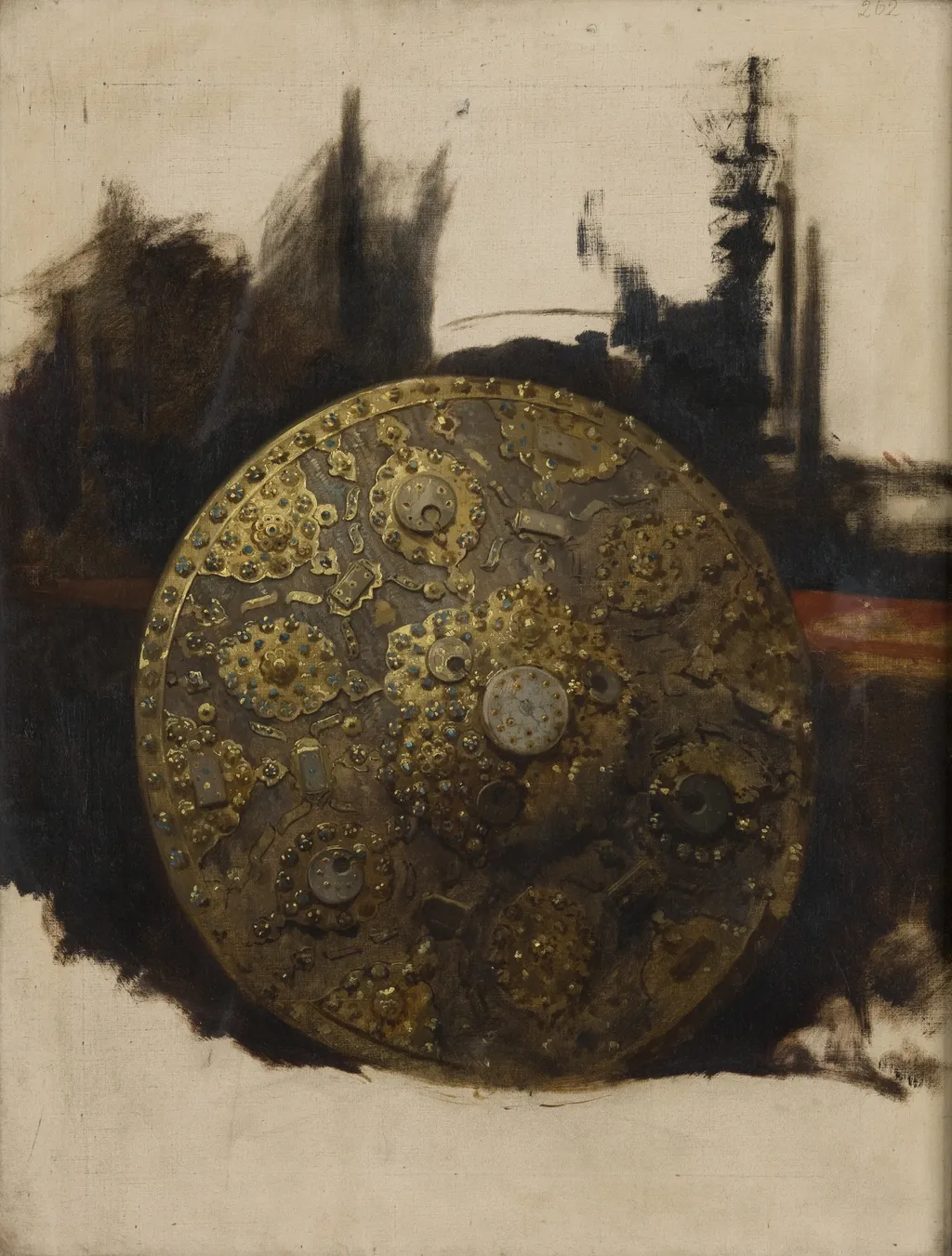 Study of an Oriental Shield, by Stanisław Chlebowski, oil, 1869