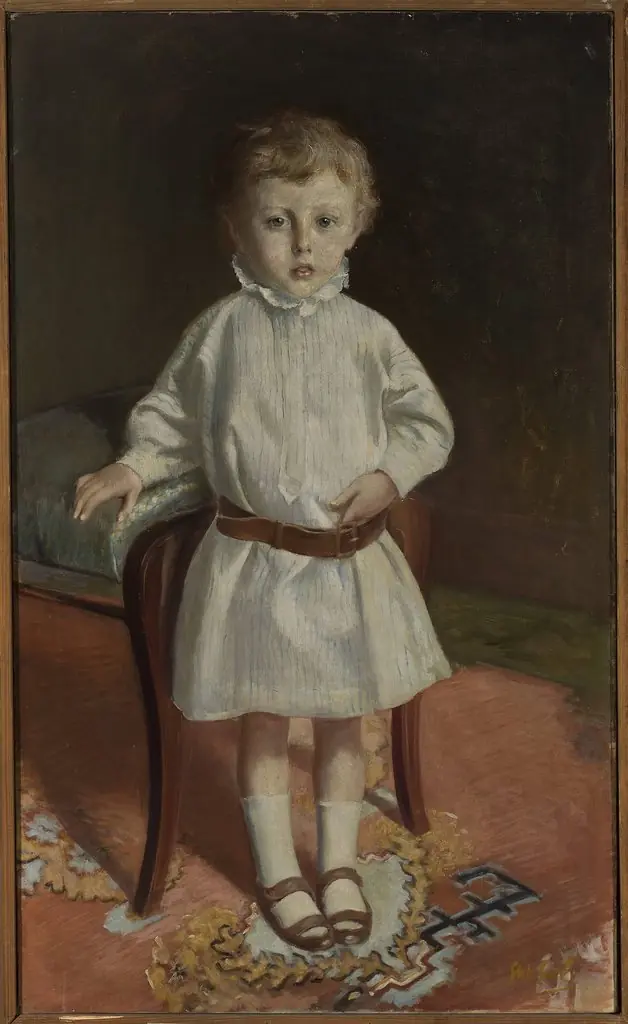 Portrait of a girl, by Stanisław Dębicki