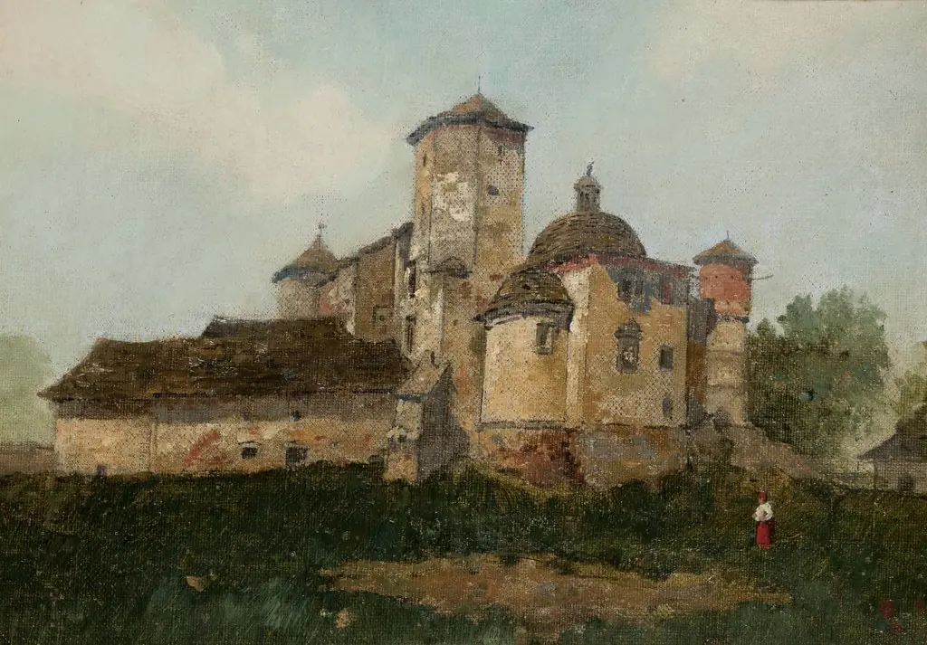 View of the Wiśnicz Castle from the Chapel's Side, by Stanisław Fabijański