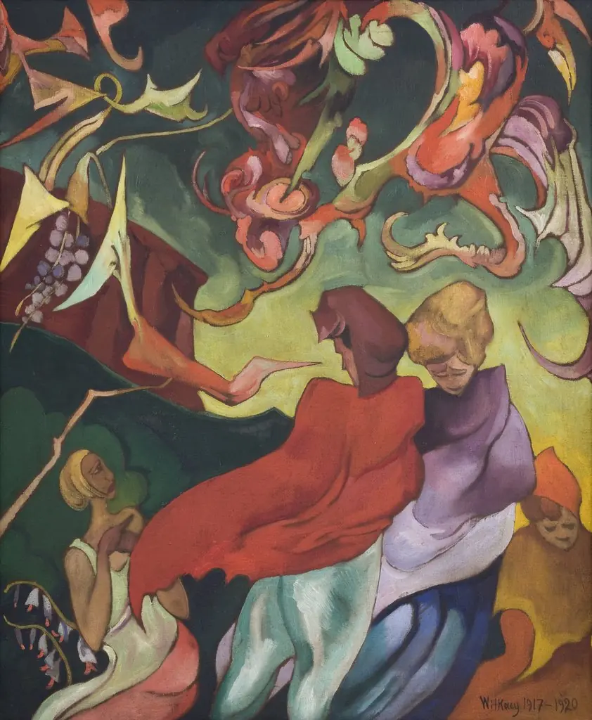 Composition with female figures, by Stanisław Ignacy Witkiewicz