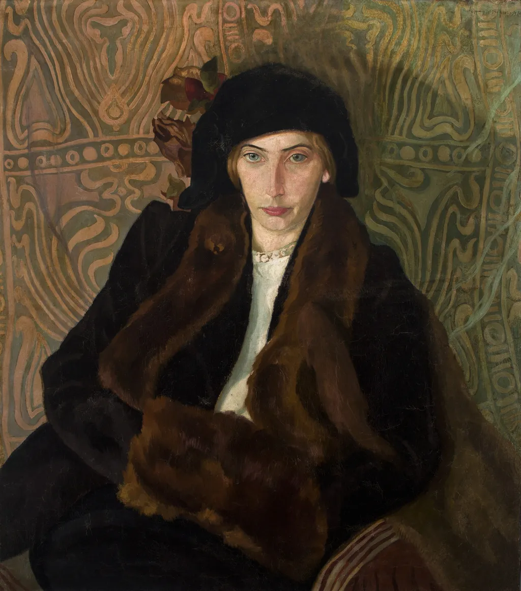 Portrait of Eugenia Dunin-Borkowska, by Stanisław Ignacy Witkiewicz, oil, 1912