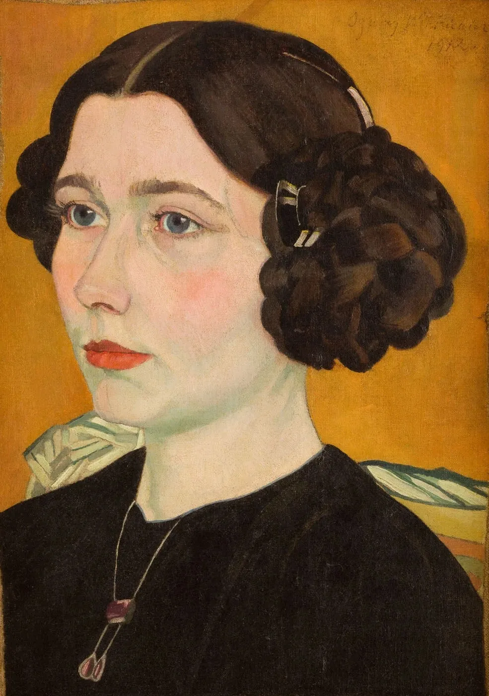 Portrait of Gabriela Czarnocka – Berezowska, by Stanisław Ignacy Witkiewicz, oil, 1912