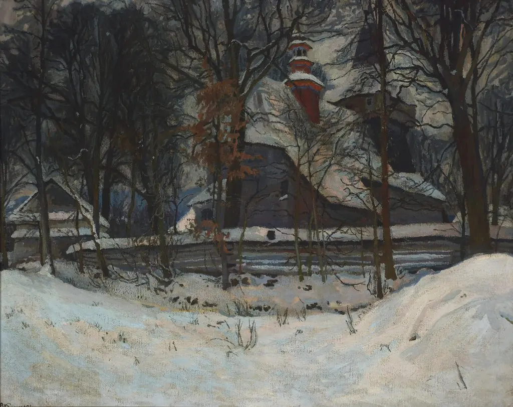 Church at Wola Radziszowska, by Stanisław Kamocki
