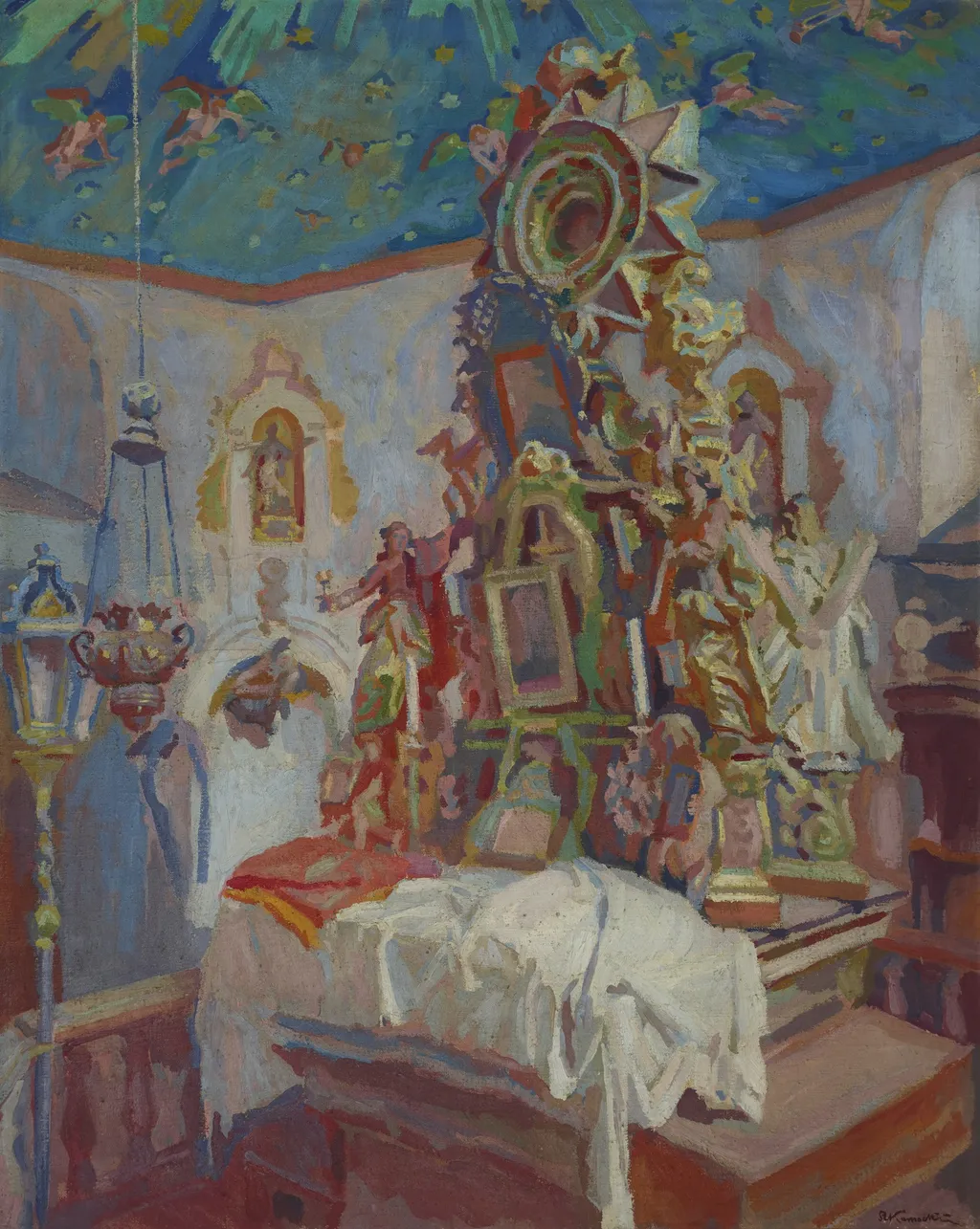 Forgotten Altar, by Stanisław Kamocki, oil, 1912