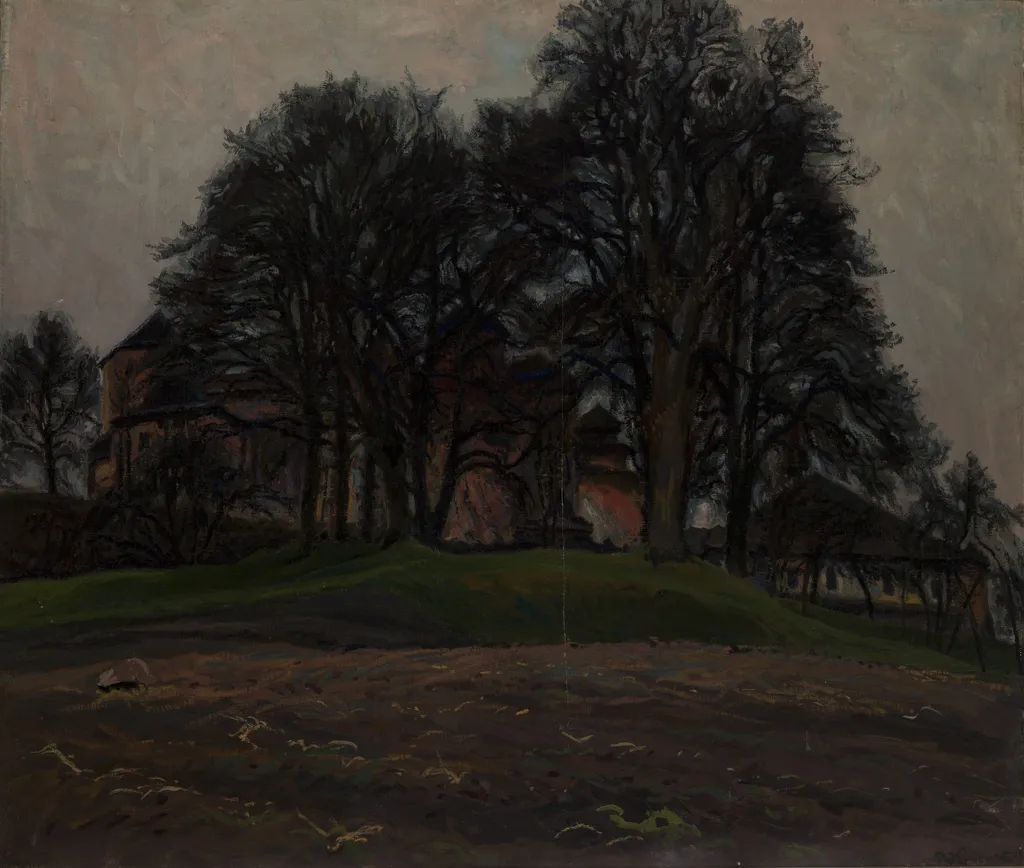 Late Autumn, by Stanisław Kamocki, oil, 1900
