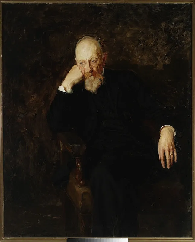 Portrait of professor Aleksander Jabłonowski, by Stanisław Lentz, oil, 1900