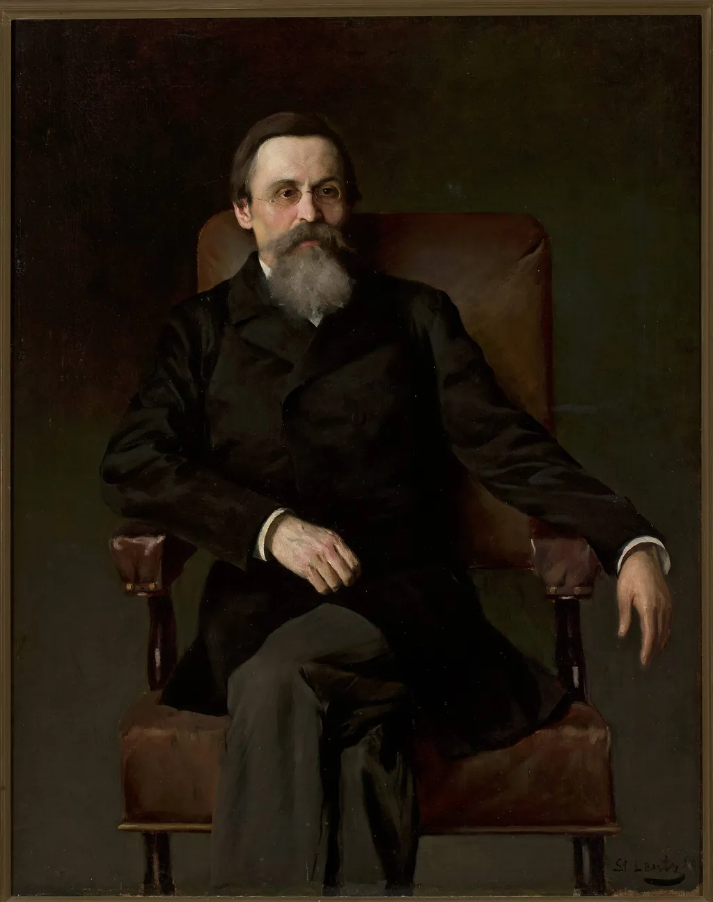 Portrait of Tadeusz Korzon, by Stanisław Lentz, oil, 1900
