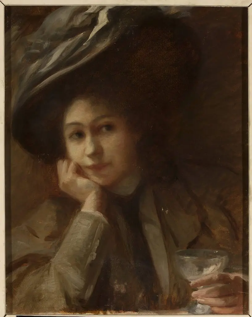 Portrait of a woman with a chalice, by Stanisław Witkiewicz