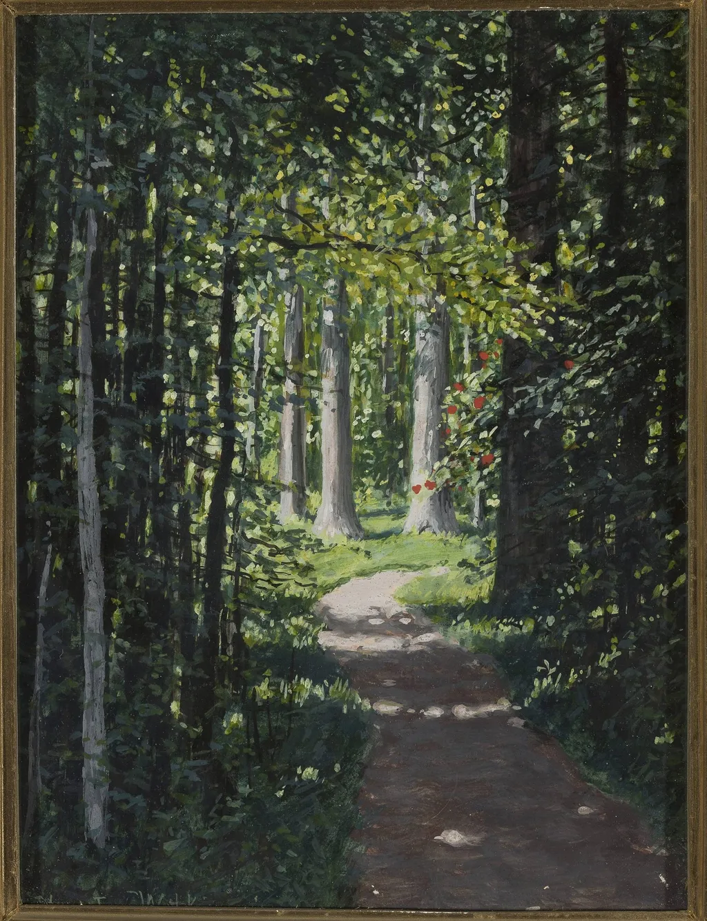 Road in the forest, by Stanisław Witkiewicz, oil, 1910