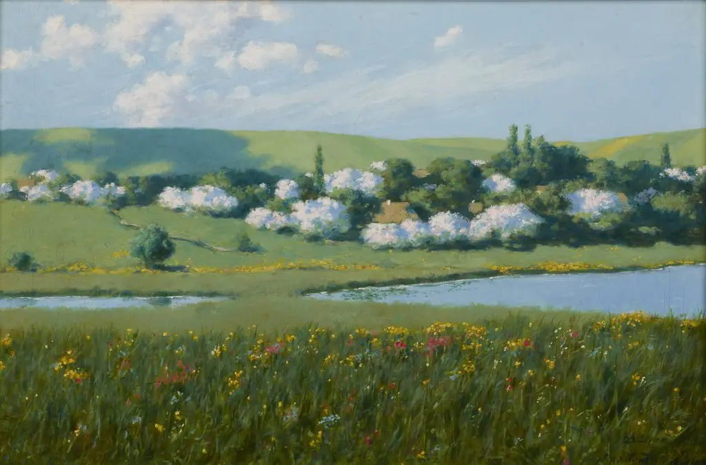 Spring Landscape with a Pond, by Stanisław Witkiewicz
