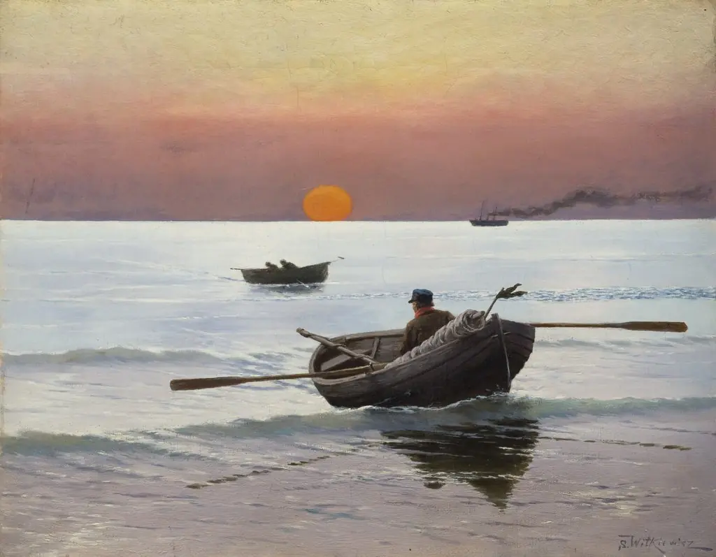 Sunset on the Sea, by Stanisław Witkiewicz